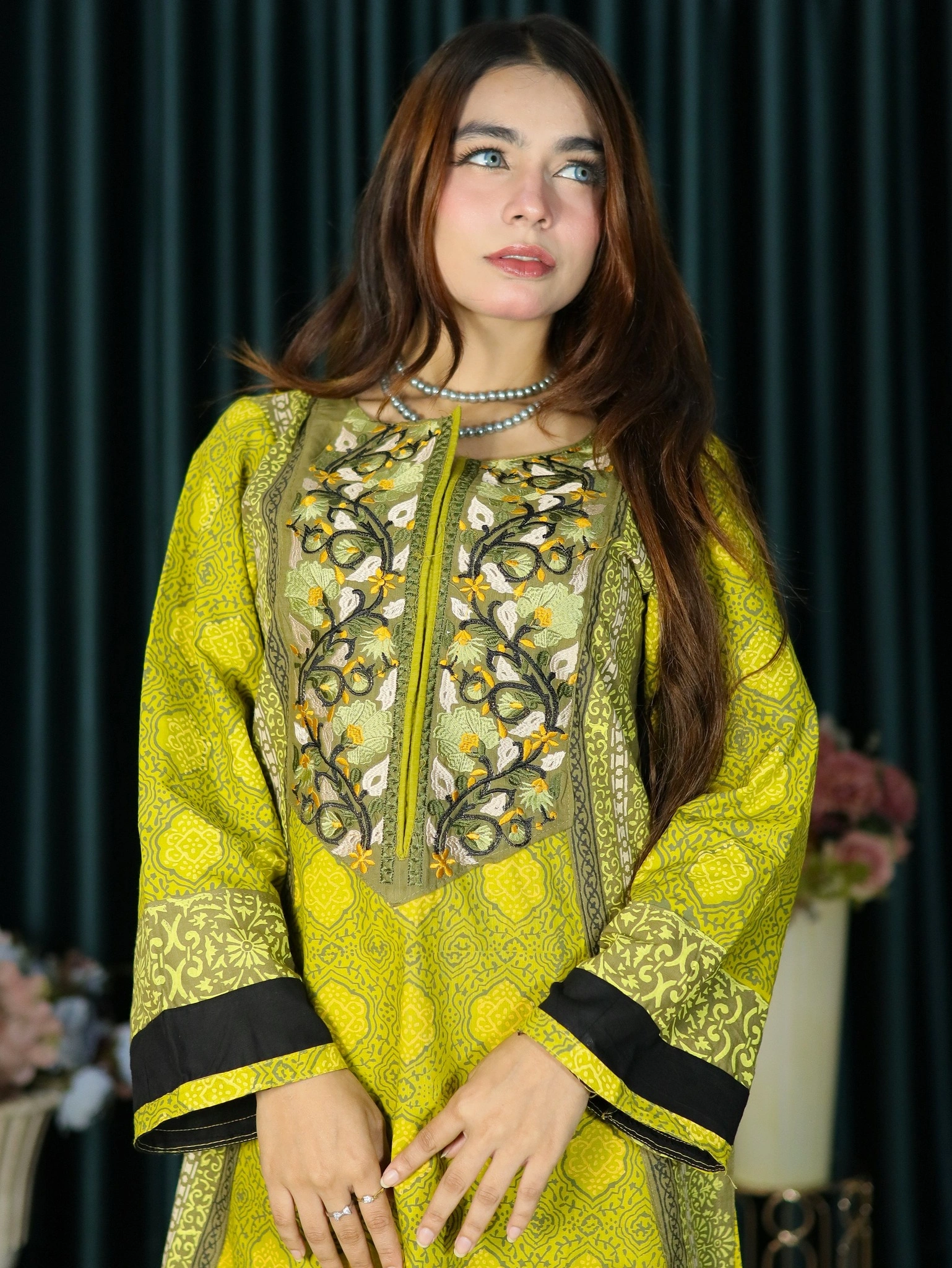 ANJAN COTTON 300 OLIVE (2)