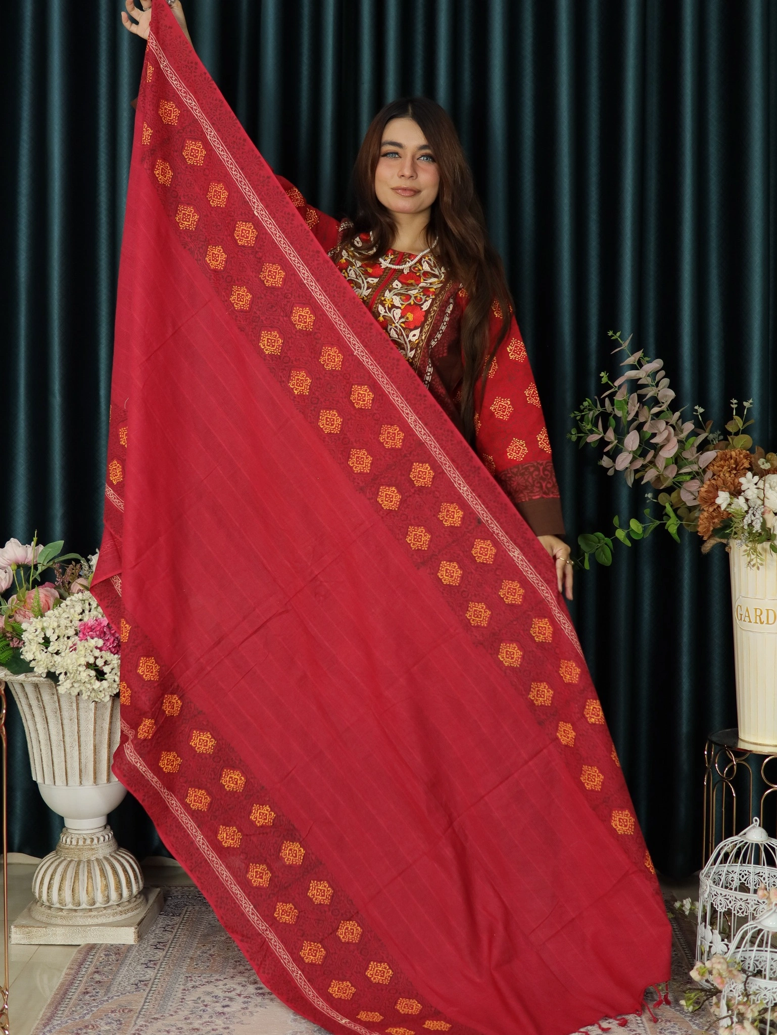 ANJAN COTTON 300 RED (2)