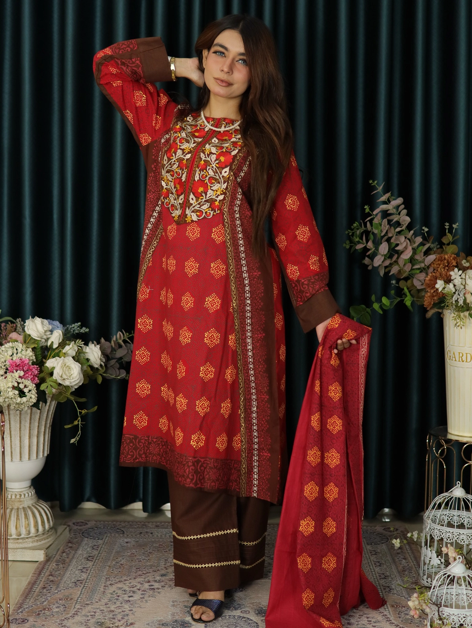 ANJAN COTTON 300 RED (4)