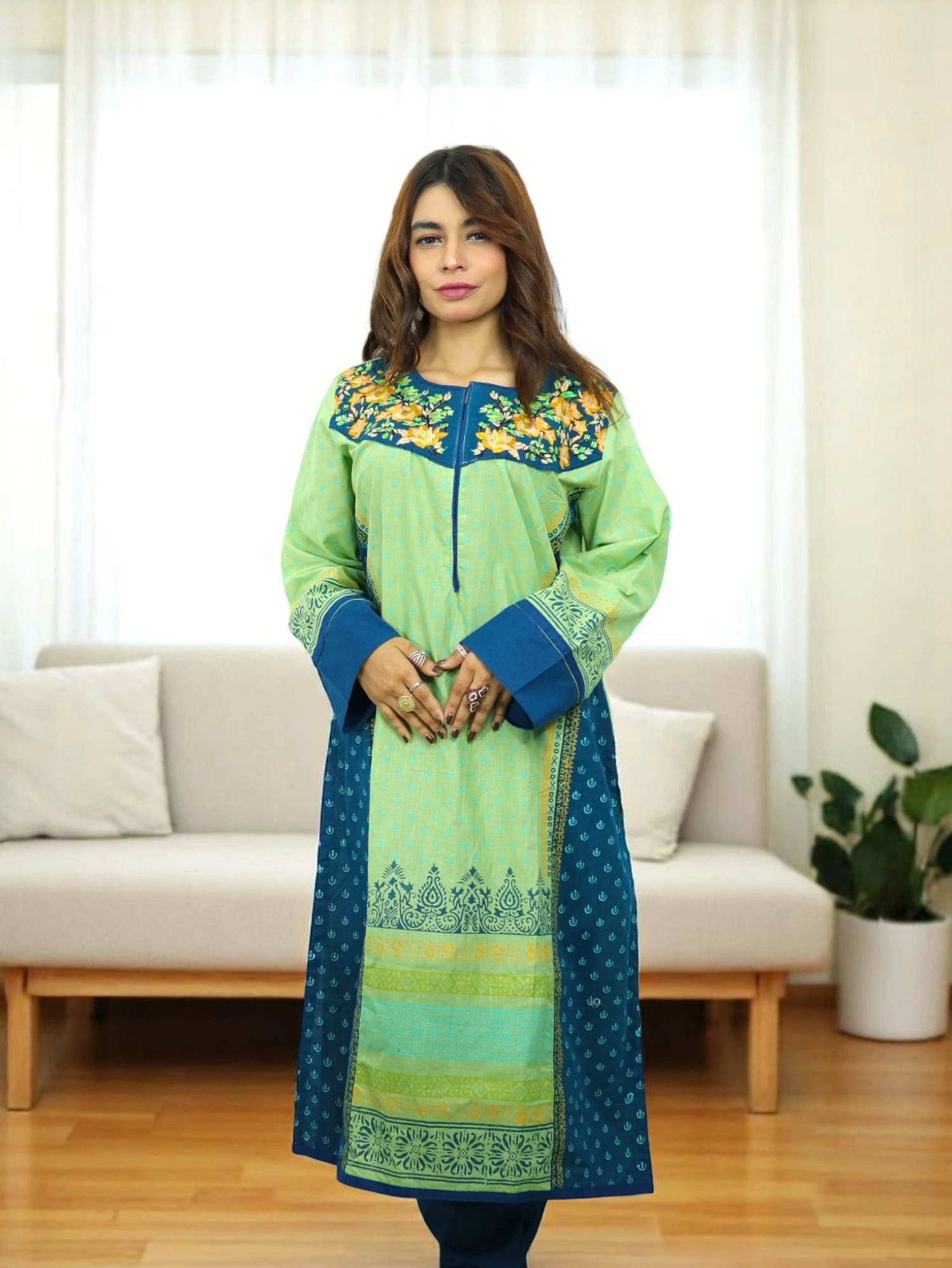 ANJAN COTTON 46 LEMON (2)
