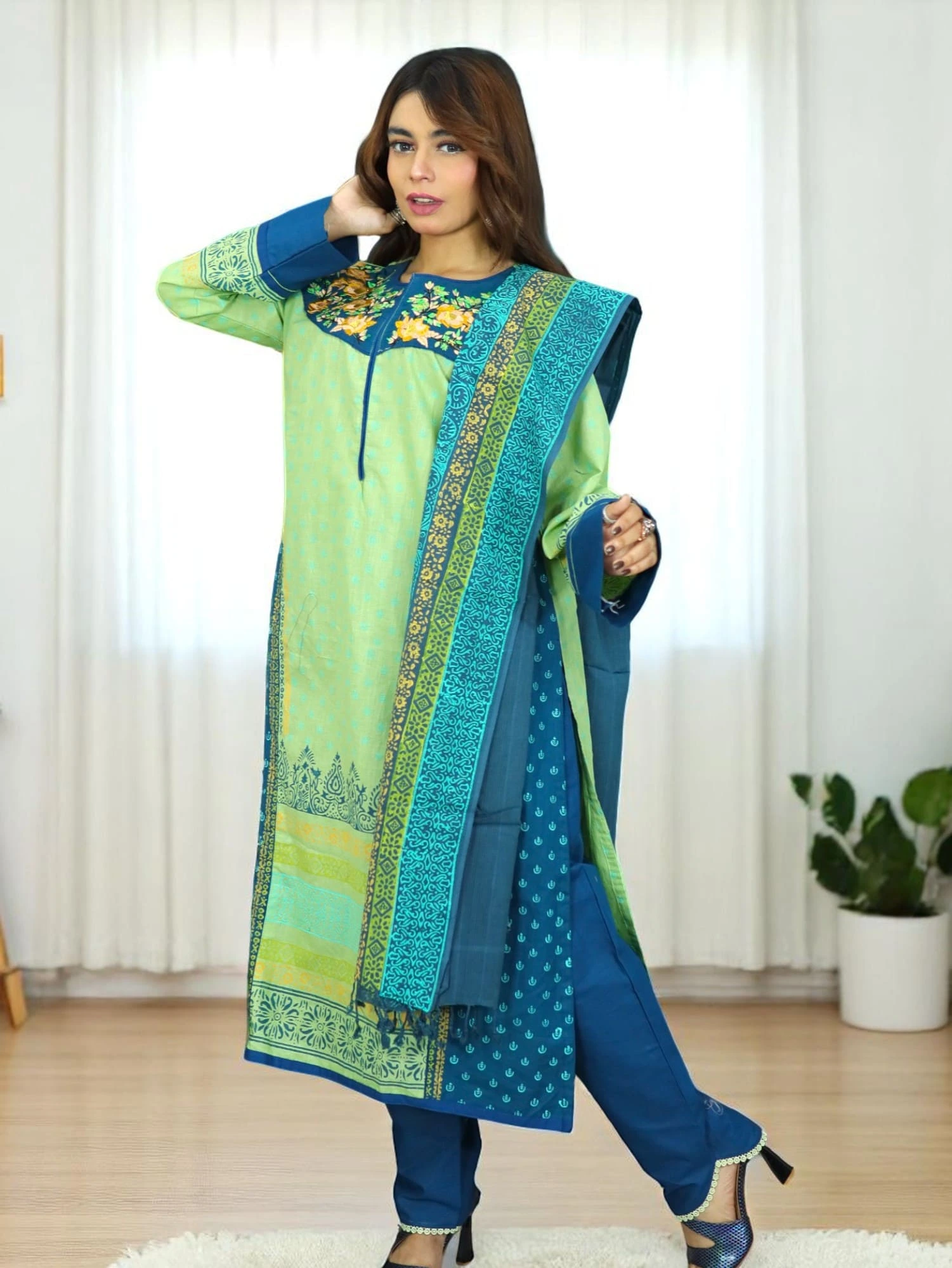 ANJAN COTTON 46 LEMON (5)
