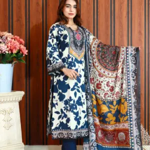 PAKISTANI INSPIRED MALHAR LAWN CODE 149 BLUE & WHITE