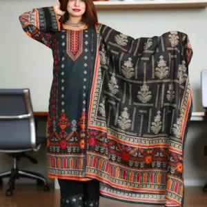 PAKISTANI INSPIRED MALHAR LAWN CODE 180 BLACK