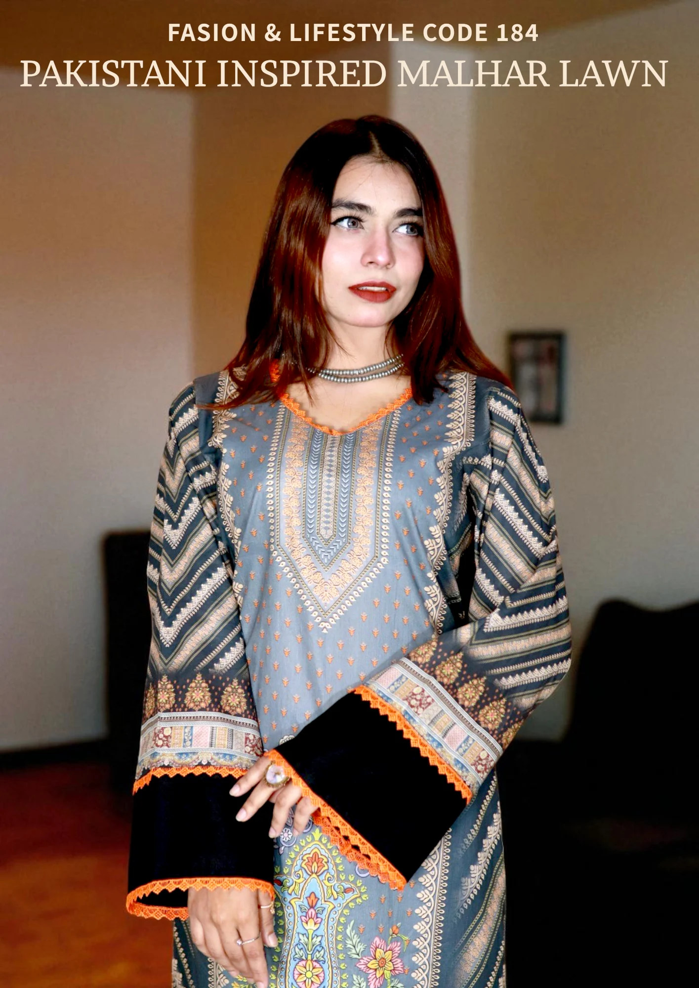 PAKISTANI INSPIRED MALHAR LAWN CODE 184 (3)