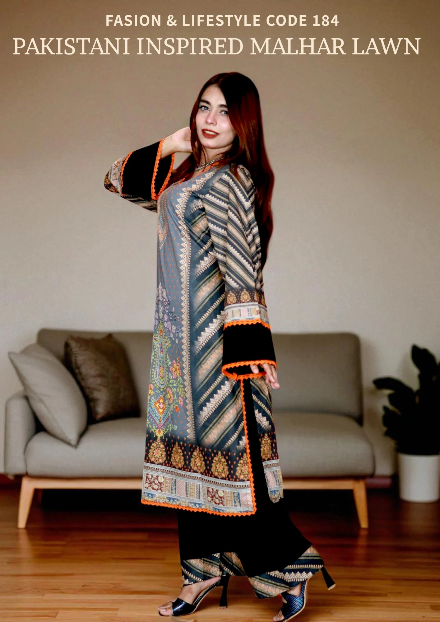 PAKISTANI INSPIRED MALHAR LAWN CODE 184 (4)