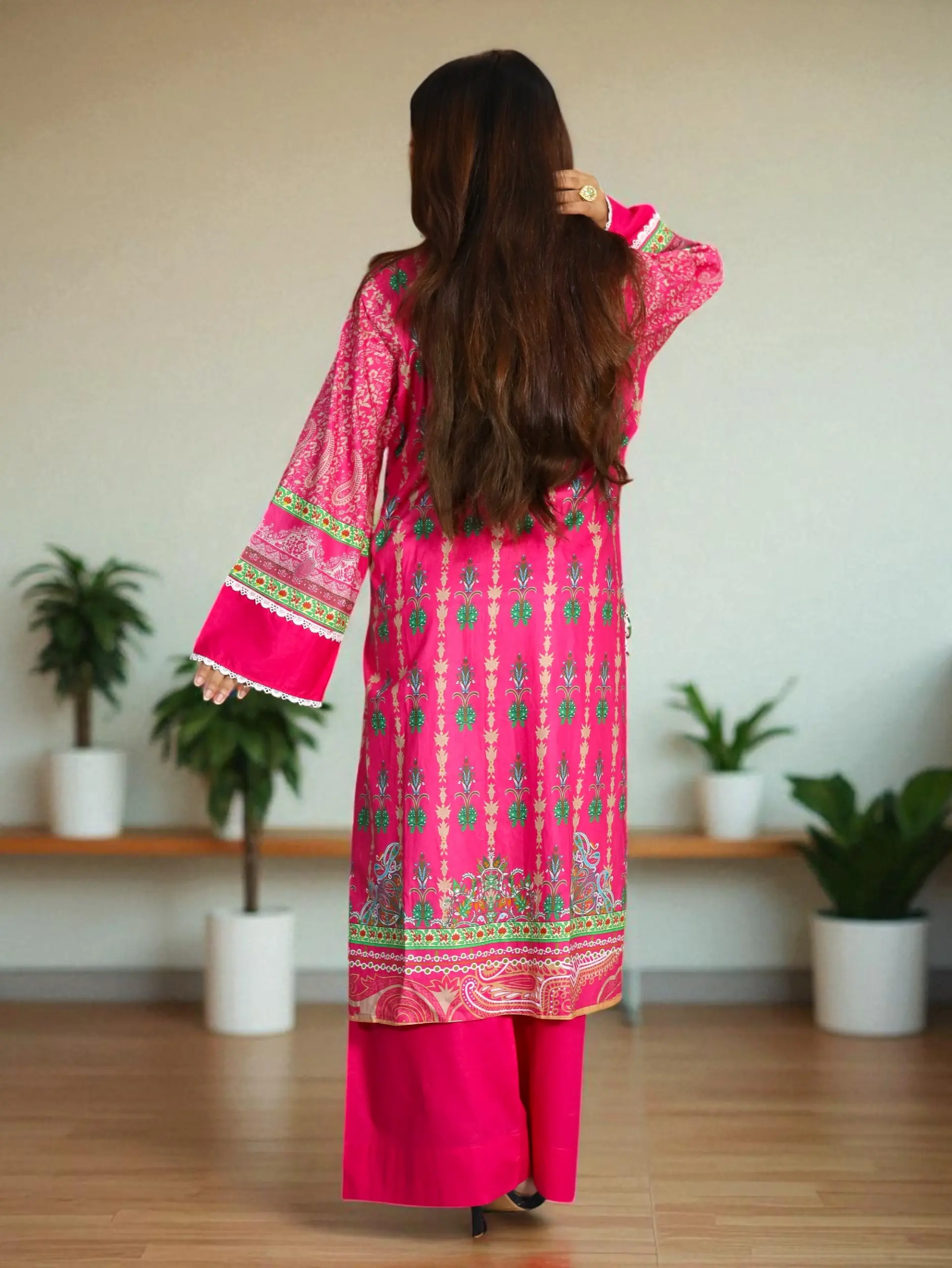 PAKISTANI INSPIRED MALHAR LAWN CODE 185 PINK (1)