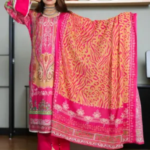 PAKISTANI INSPIRED MALHAR LAWN || CODE 185 PINK