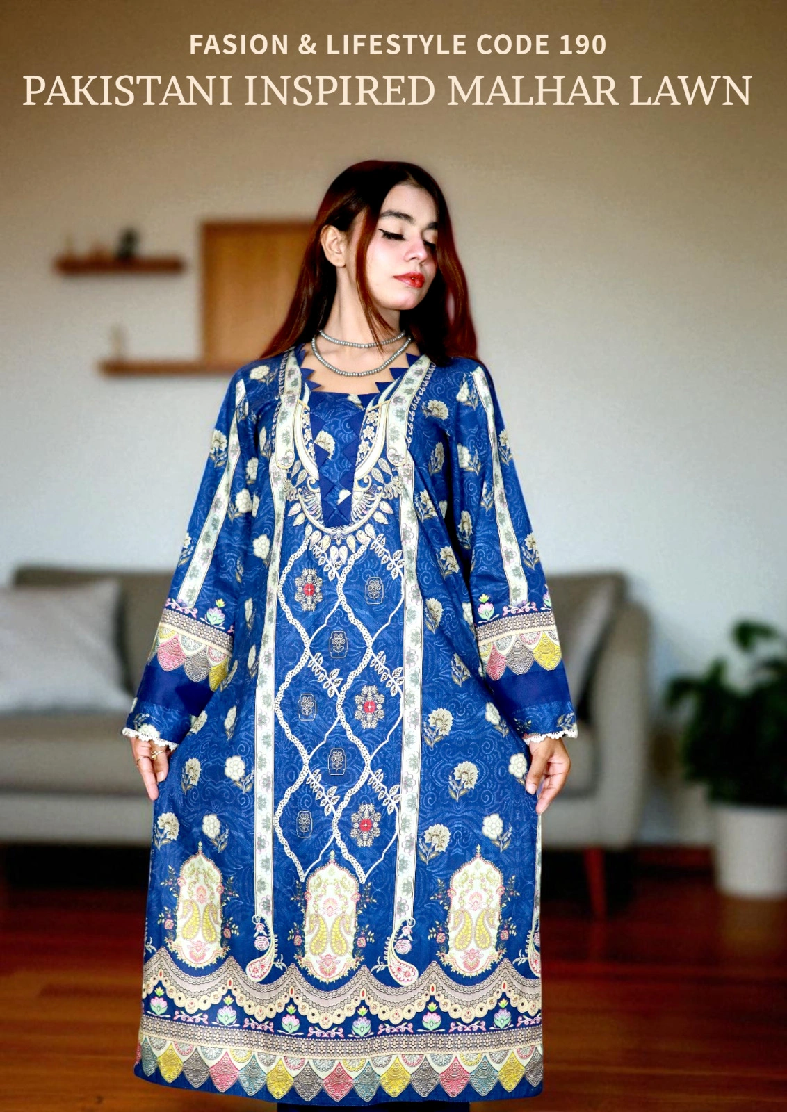 PAKISTANI INSPIRED MALHAR LAWN CODE 190 (2)