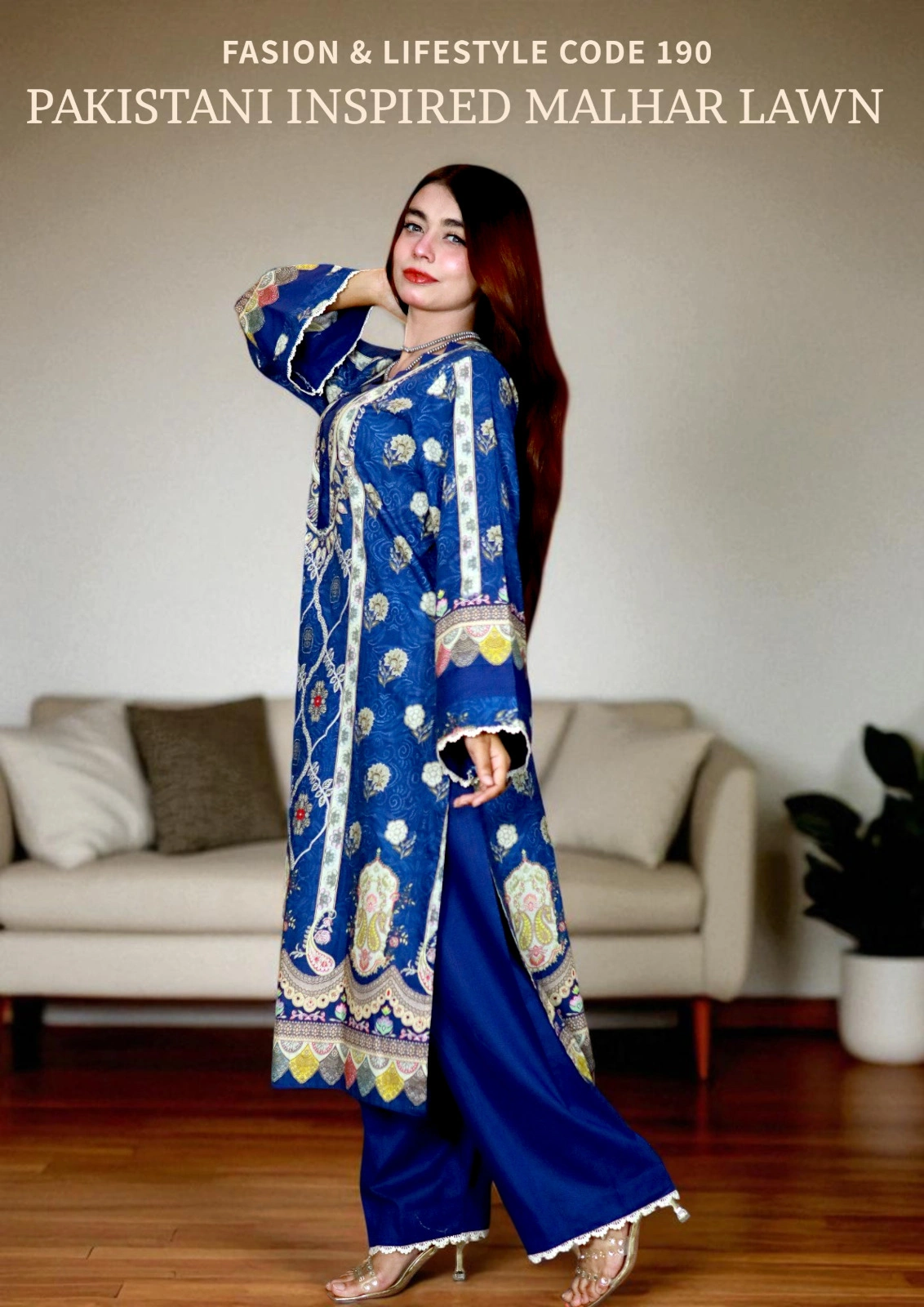 PAKISTANI INSPIRED MALHAR LAWN CODE 190 (3)