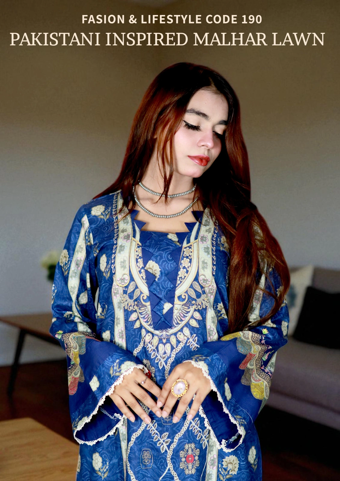 PAKISTANI INSPIRED MALHAR LAWN CODE 190 (5)