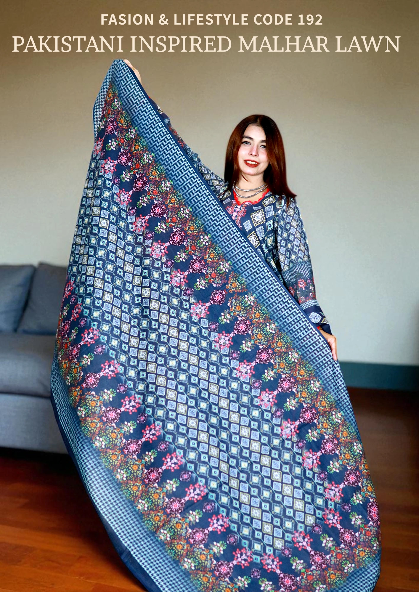 PAKISTANI INSPIRED MALHAR LAWN CODE 192 (5)