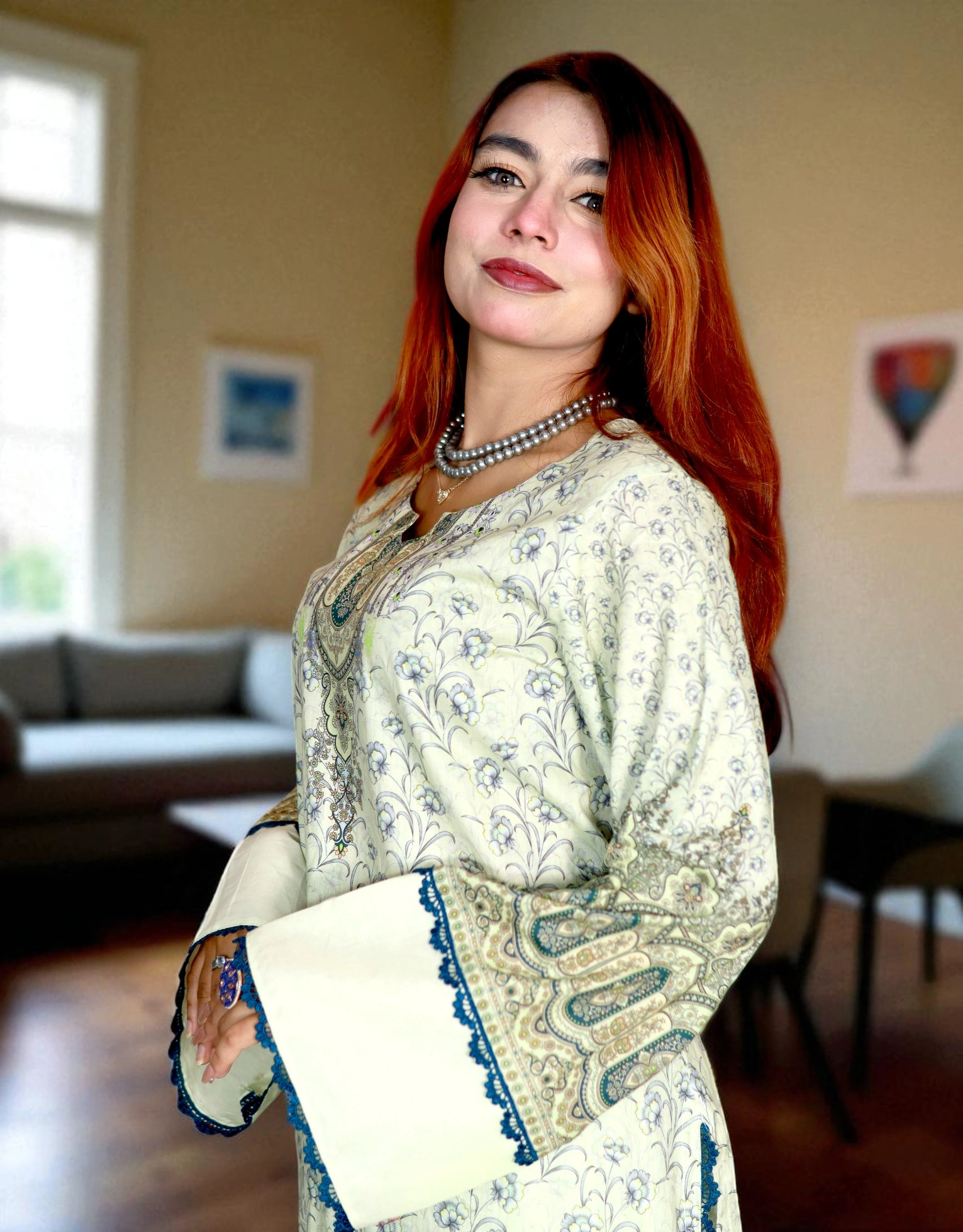 PAKISTANI INSPIRED MALHAR LAWN CODE 196 white (2)