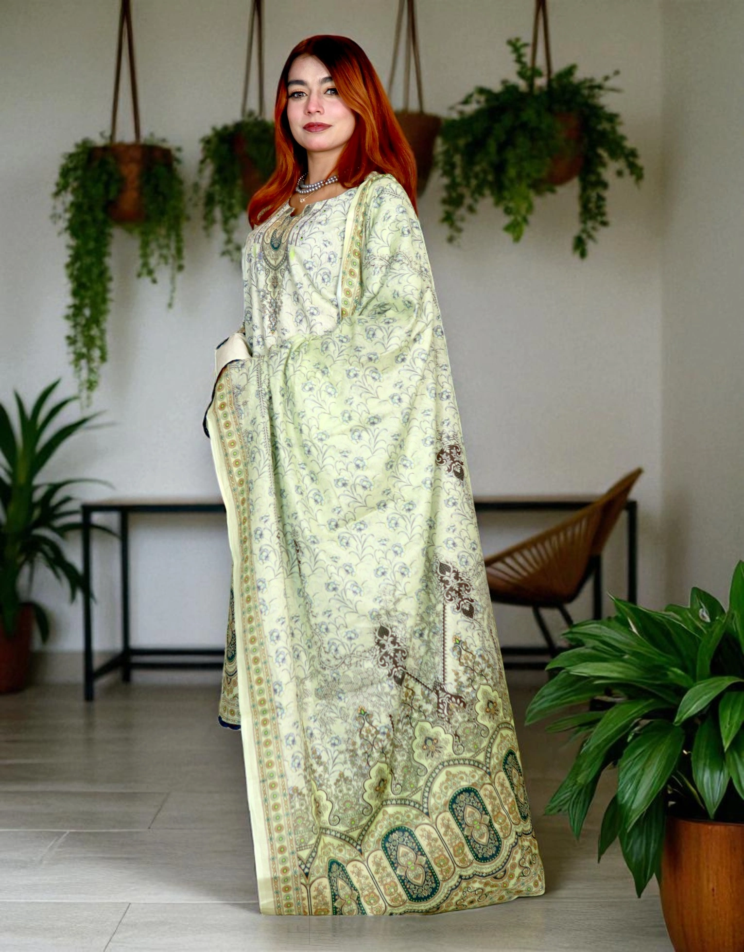 PAKISTANI INSPIRED MALHAR LAWN CODE 196 white (6)