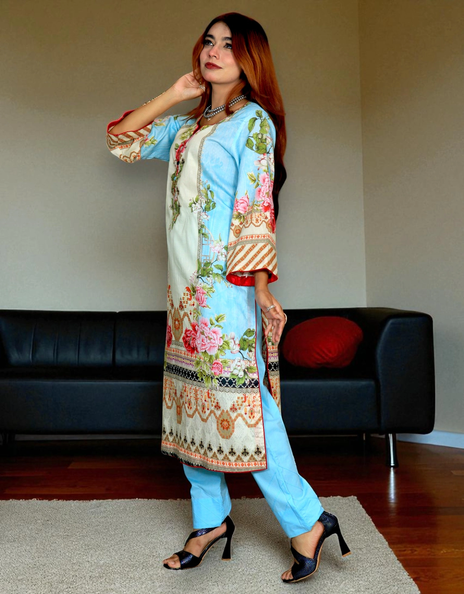 PAKISTANI INSPIRED MALHAR LAWN CODE 4 sky (12)