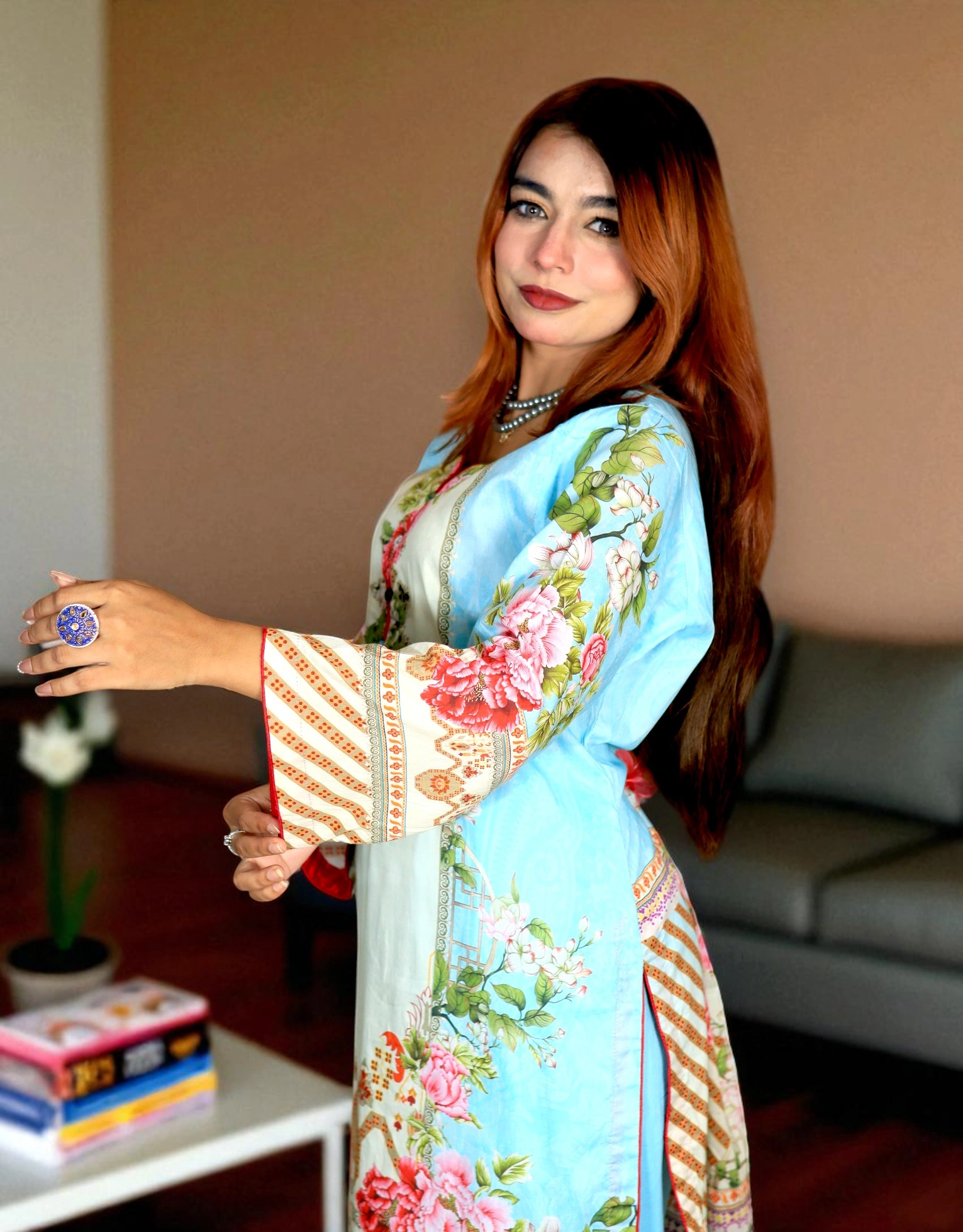 PAKISTANI INSPIRED MALHAR LAWN CODE 4 sky (18)