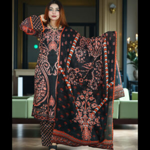 SWISS PURE COTTON LAWN 1005 BLACK