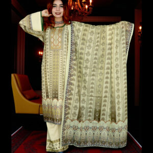 PAKISTANI INSPIRED MALHAR LAWN CODE 203 GOLDEN