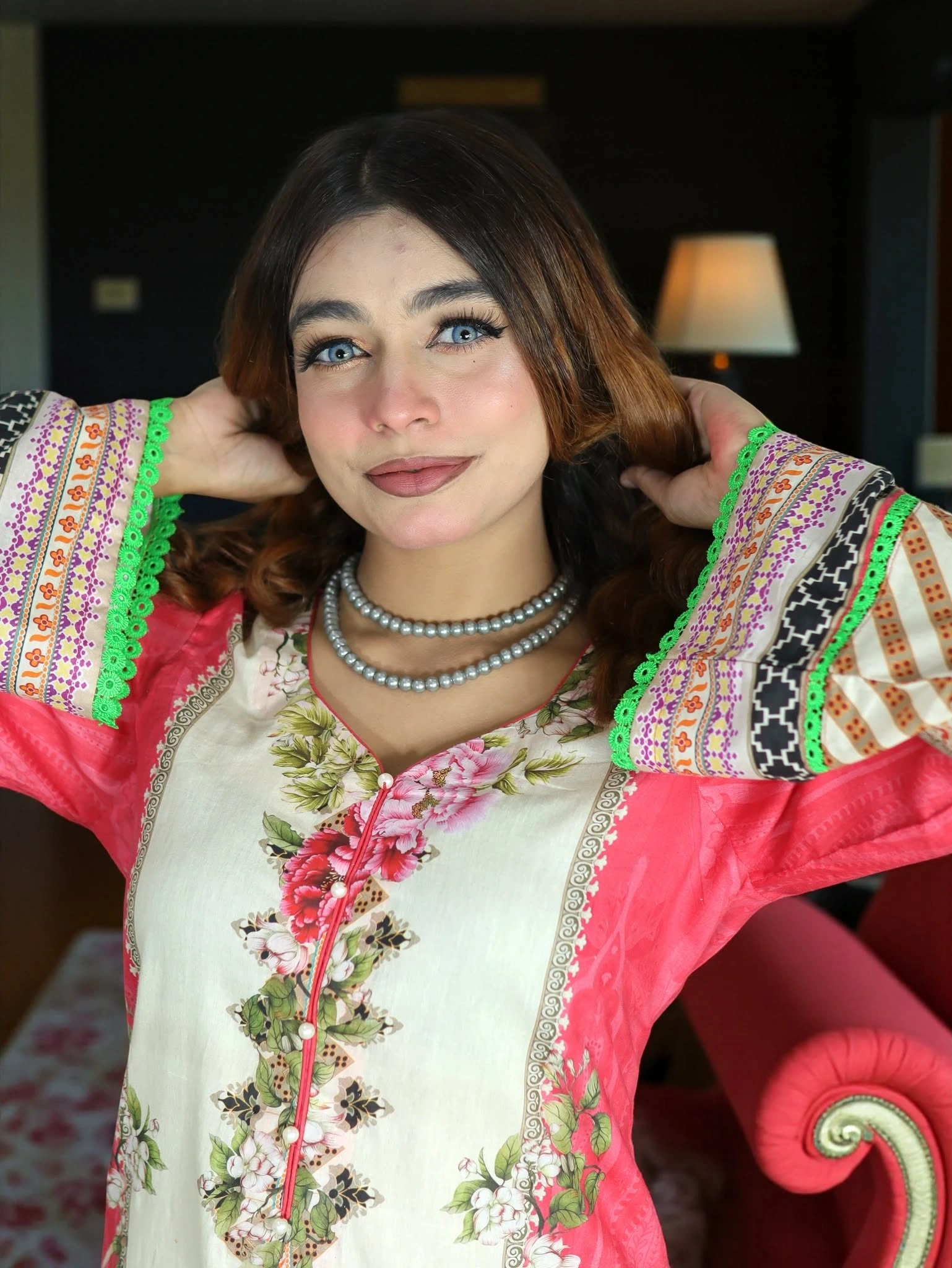 PAKISTANI INSPIRED MALHAR LAWN CODE 04 PINK (2)