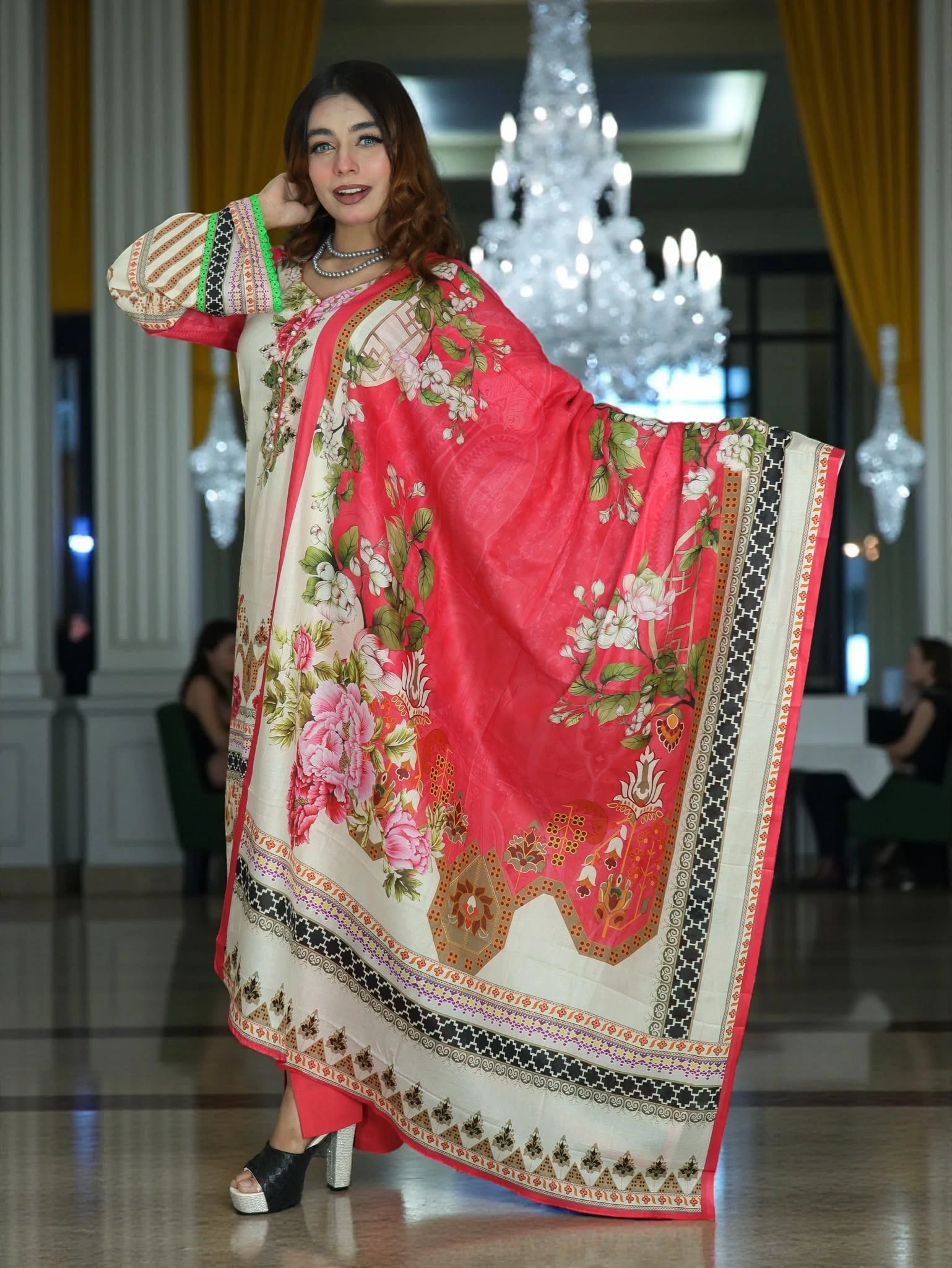 PAKISTANI INSPIRED MALHAR LAWN CODE 04 PINK (6)