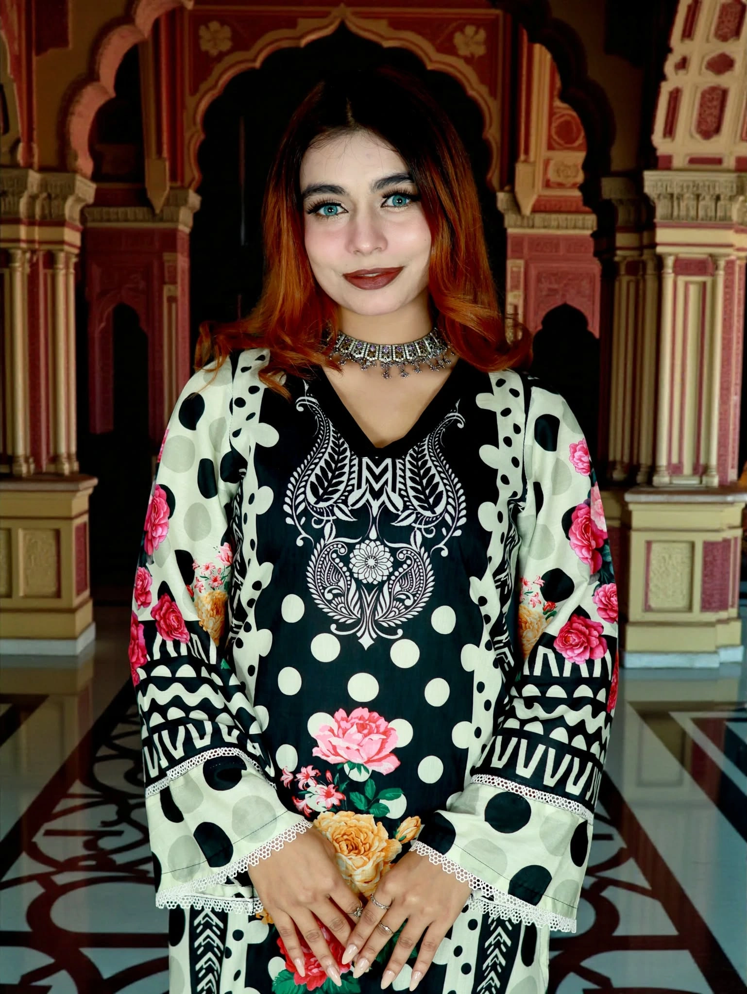 PAKISTANI INSPIRED MALHAR LAWN CODE 201 BLACK (4)