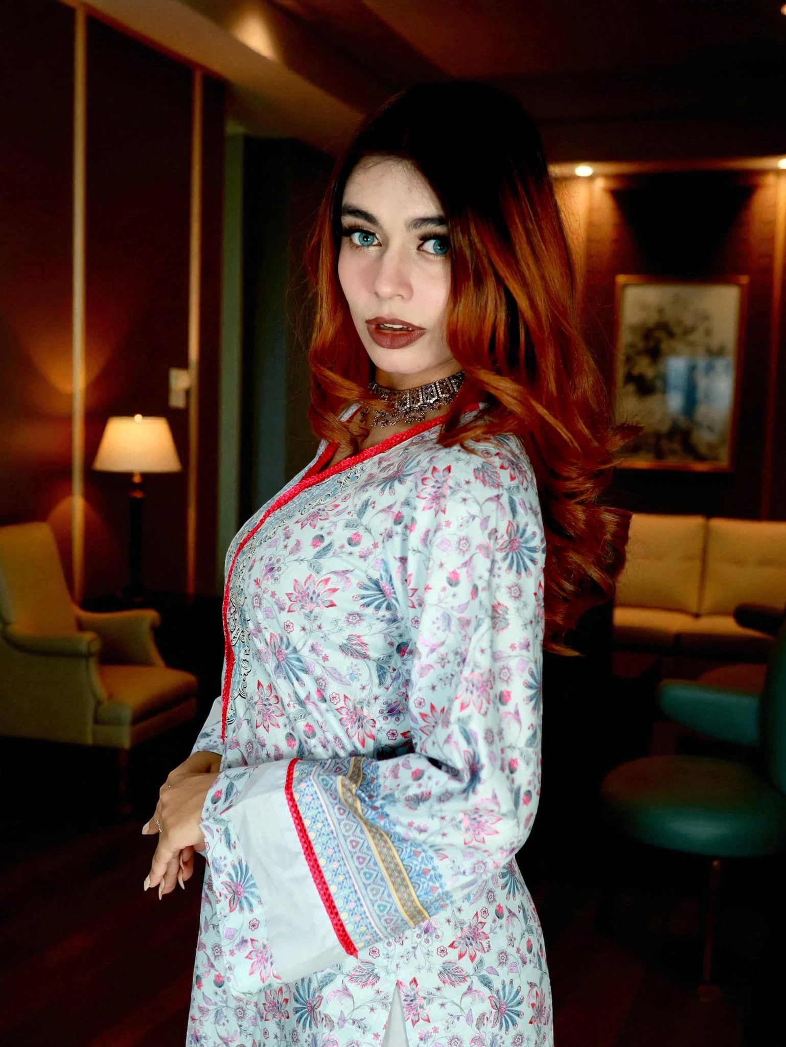 PAKISTANI INSPIRED MALHAR LAWN CODE 204 LIGHT SKY (6)