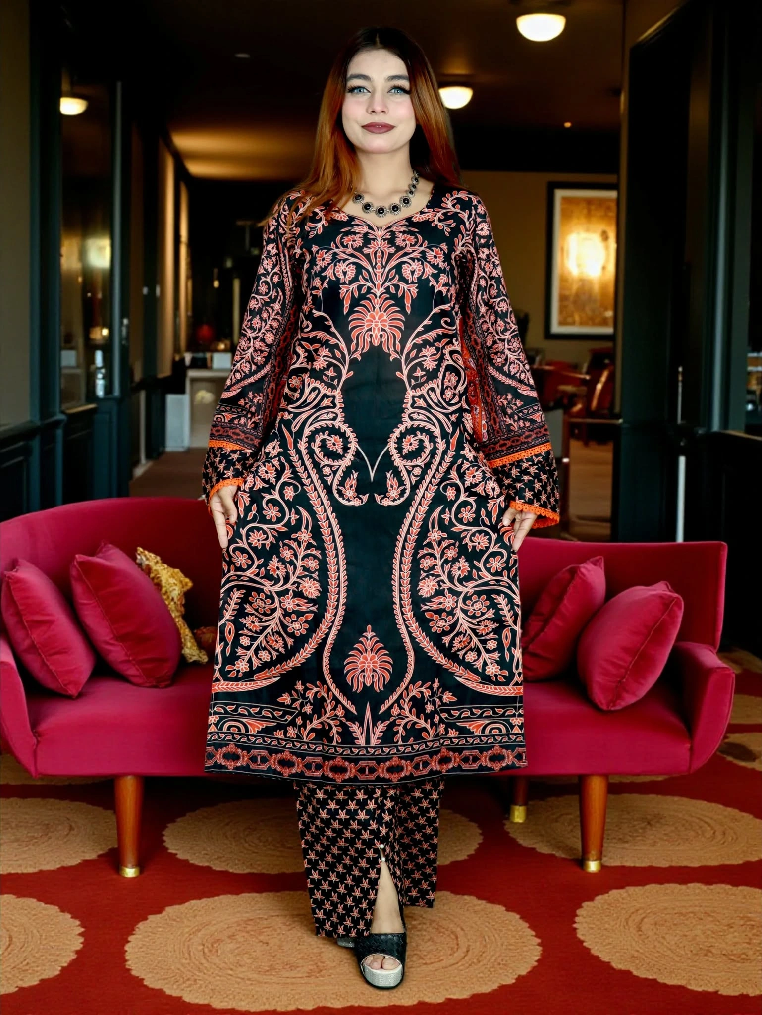 SWISS PURE COTTON LAWN 1005 BLACK (6)