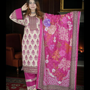 PAKISTANI INSPIRED MALHAR LAWN CODE 205 GOLDEN PINK