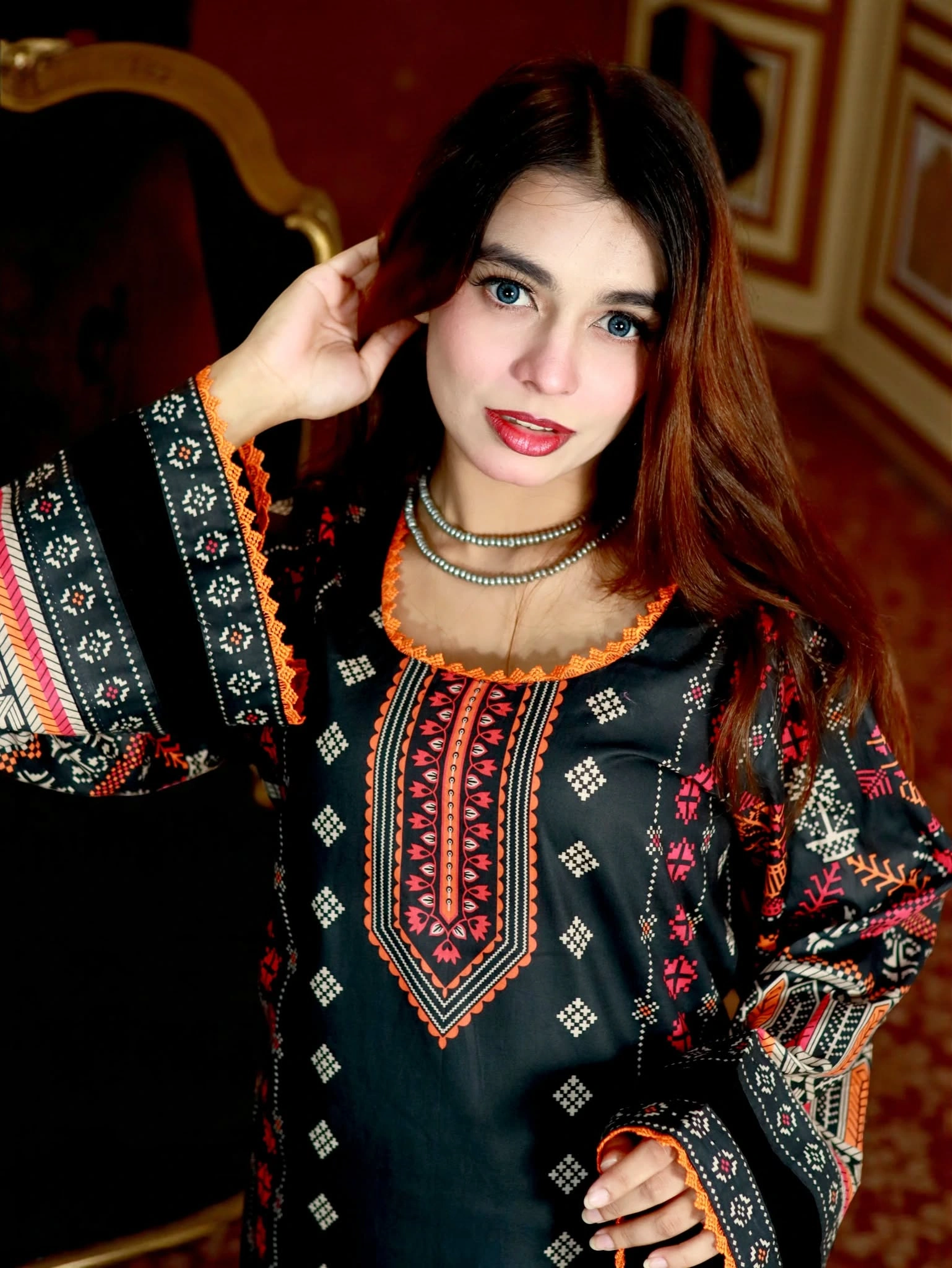 PAKISTANI INSPIRED MALHAR LAWN CODE 180 BLACK (1) (1)