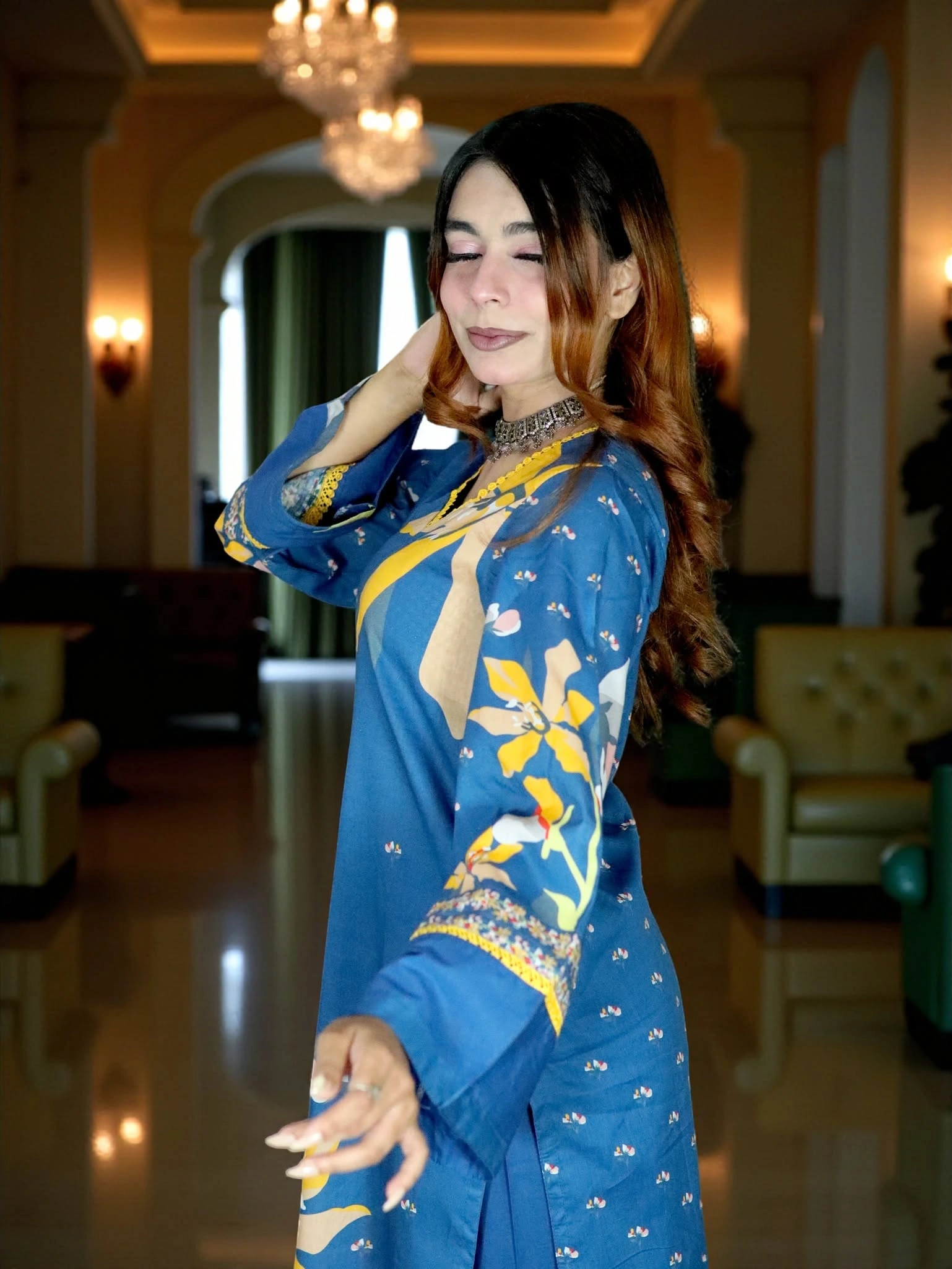 SWISS PURE COTTON LAWN 1008 BLUE (2)