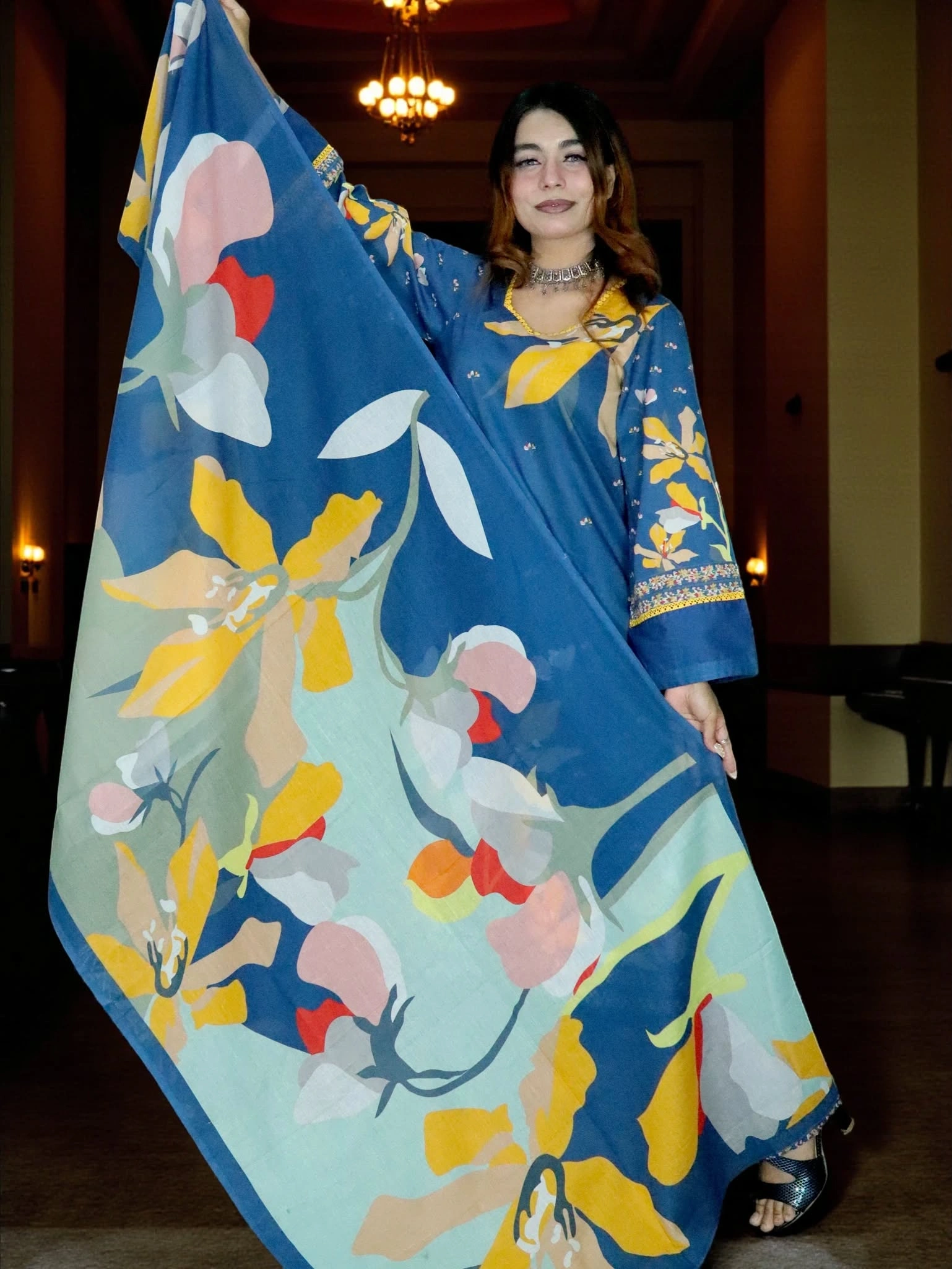 SWISS PURE COTTON LAWN 1008 BLUE (6)