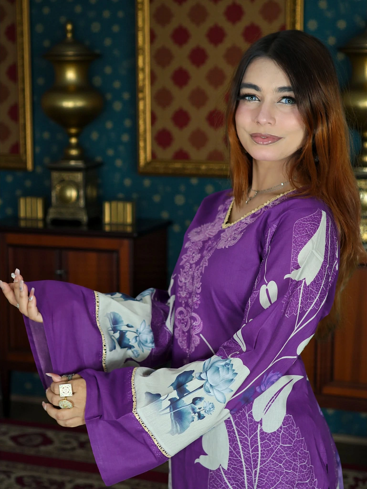 SWISS PURE COTTON LAWN CLOUD 1011 PURPLE (2)