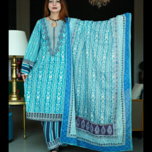 SWISS PURE COTTON LAWN CLOUD 1013 BLUE