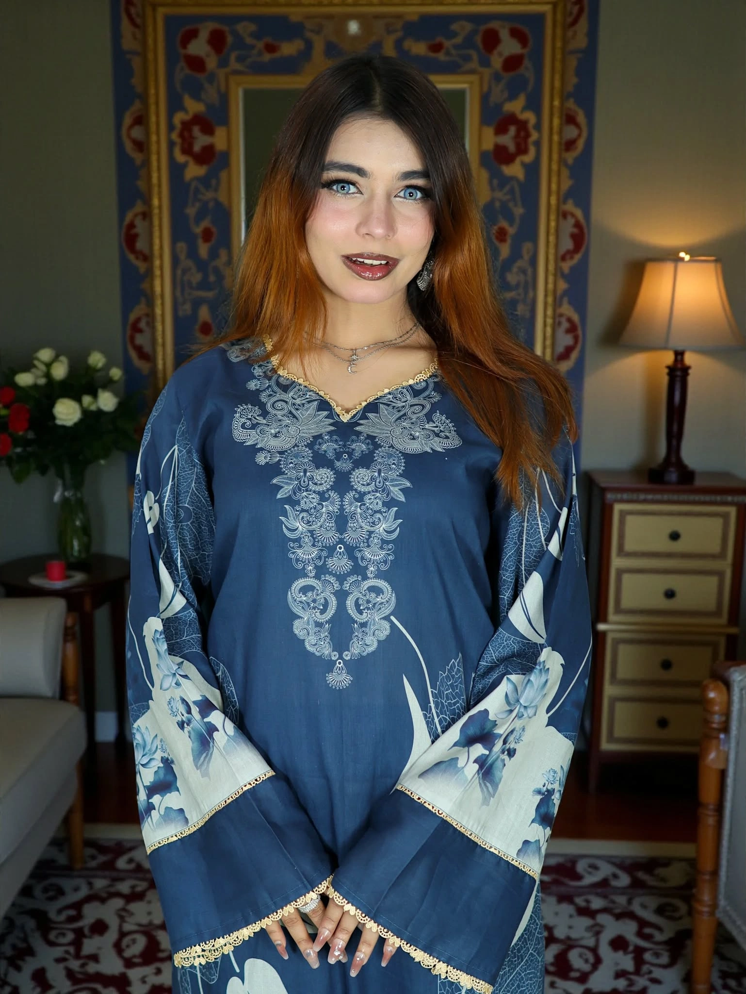 SWISS PURE COTTON LAWN CLOUD 1011 BLUE (4)