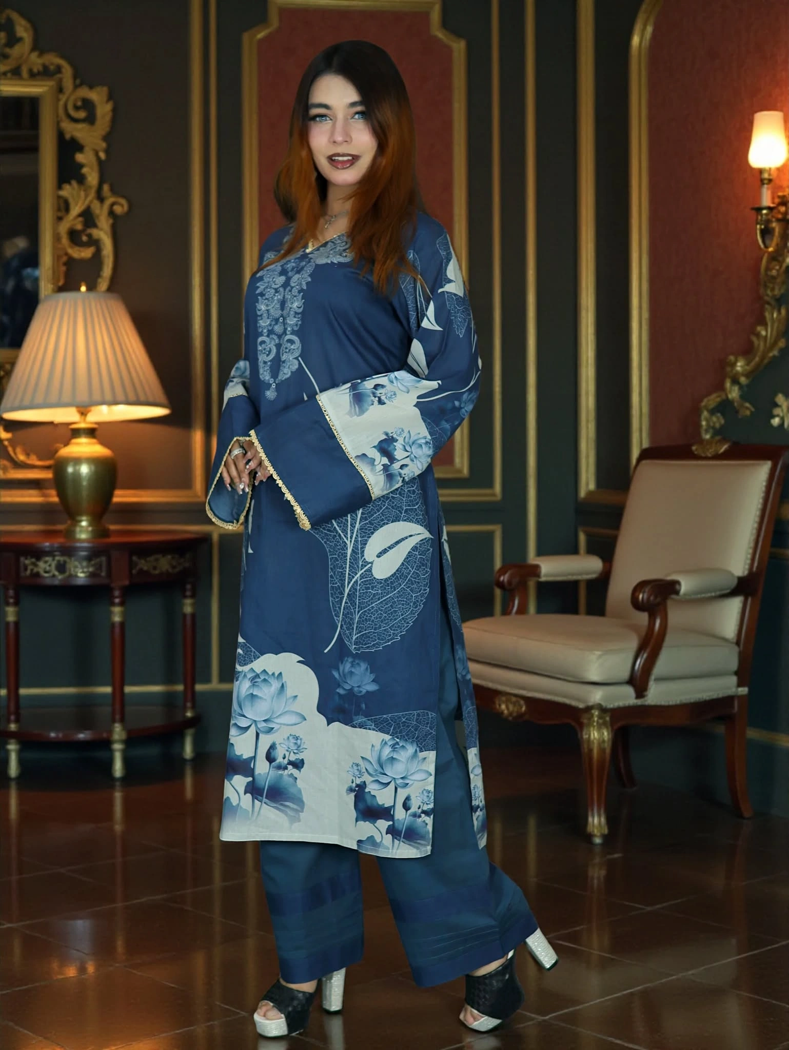 SWISS PURE COTTON LAWN CLOUD 1011 BLUE (6)