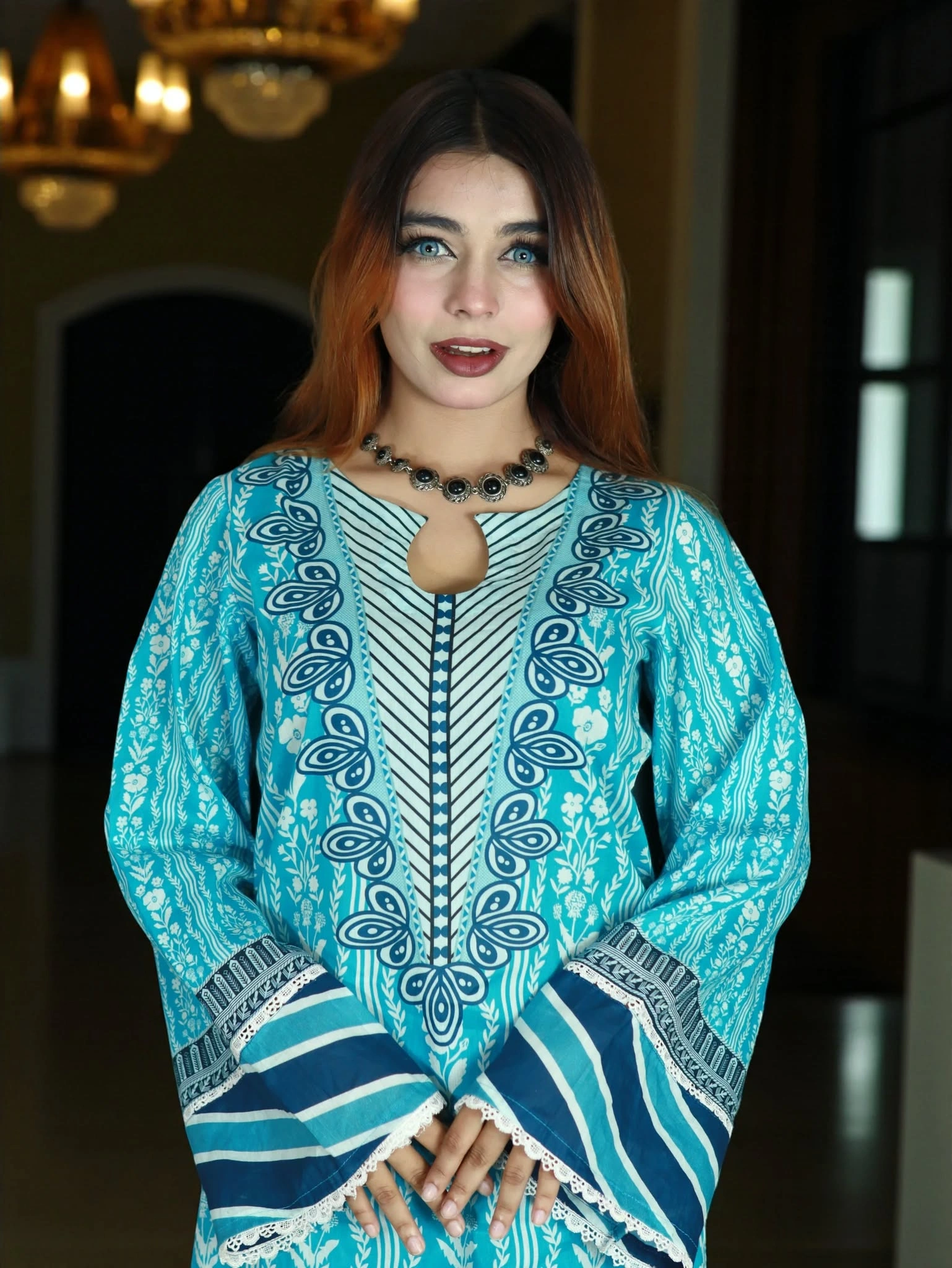 SWISS PURE COTTON LAWN CLOUD 1013 BLUE (2)