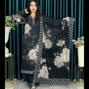SWISS COTTON LAWN CLOUD 1017 BLACK COLOUR
