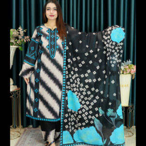 SWISS COTTON LAWN CLOUD 1018 BLACK SKY COLOUR