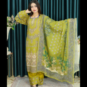 CLOUD COTTON LAWN 408 OLIVE COLOUR
