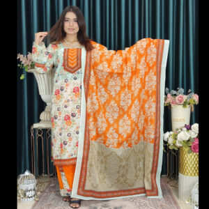 আনরেডি SWISS PURE COTTON CLOUD 1030 WHITE & ORANGE COLOR